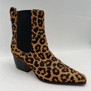 Franco Sarto Leopard Print Ankle Booties